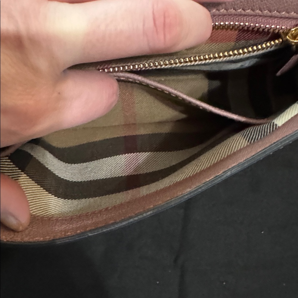 Burberry Dusty Pink Leather Crossbody Bag Gold Hardware - Picture 6 of 15